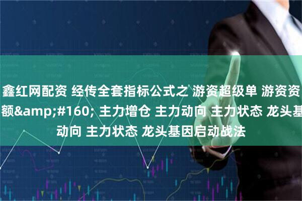 鑫红网配资 经传全套指标公式之 游资超级单 游资资金 游资净买额&#160; 主力增仓 主力动向 主力状态 龙头基因启动战法